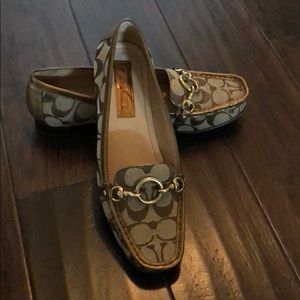 Authentic Coach monogrammed loafers